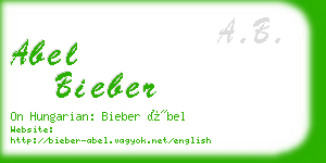 abel bieber business card